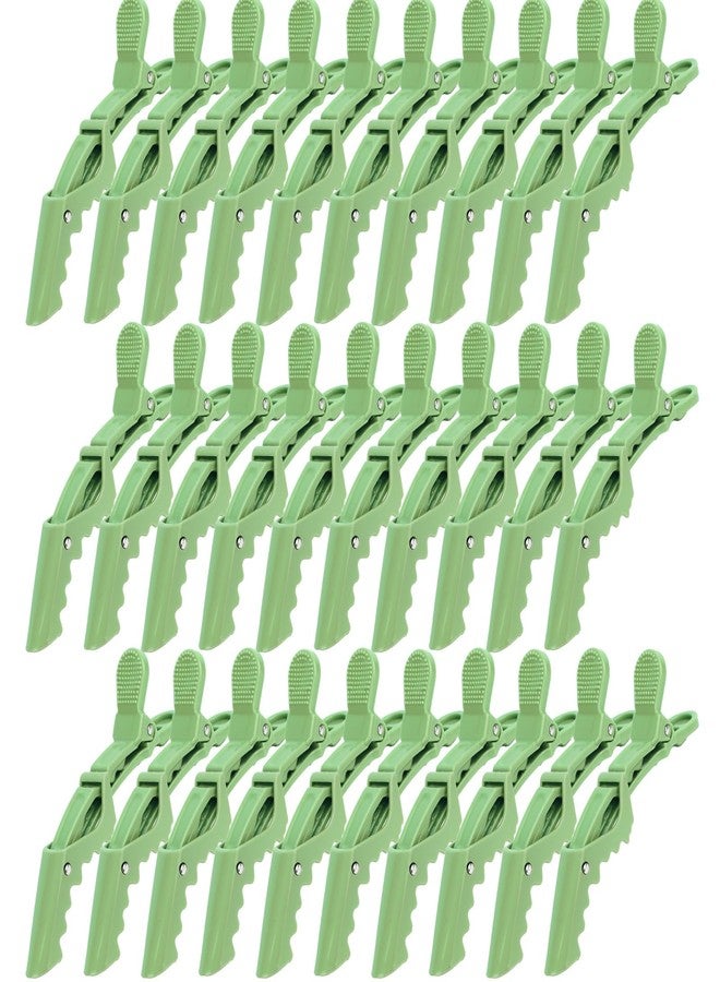 ACO-UINT 30 Pack Alligator Hair Clips for Styling, Sectioning Crocodile hair Clips Professional Barber Accessories for Salon of Thick Curly Volume Hair (Green) - Image 1